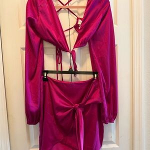 Superdown Rissa Wrap Skirt Set